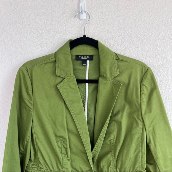 Talbots Women’s Green Twill Blazer Jacket - Picture 2 of 9